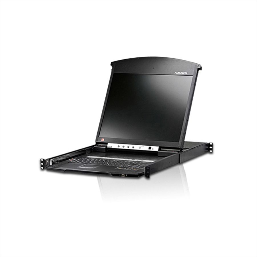 ATEN KL1516AiN KVM Over-IP Switch, 48cm TFT, VGA, PS/2-USB über Kat 5, 16 P., CH-Layout