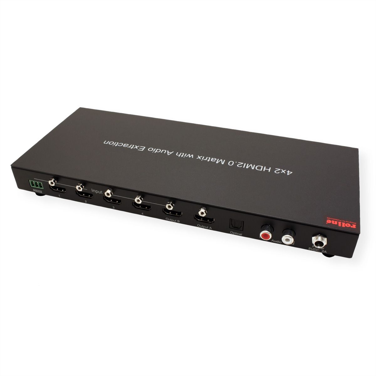 ROLINE Switch Matrix HDMI 4K, 4 x 2 avec télécommande