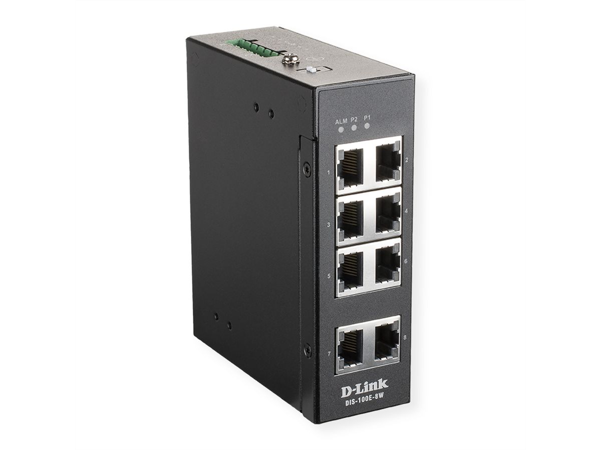 D-Link DIS-100E-8W commutateur réseau Non-géré L2 Fast Ethernet (10/100) Noir