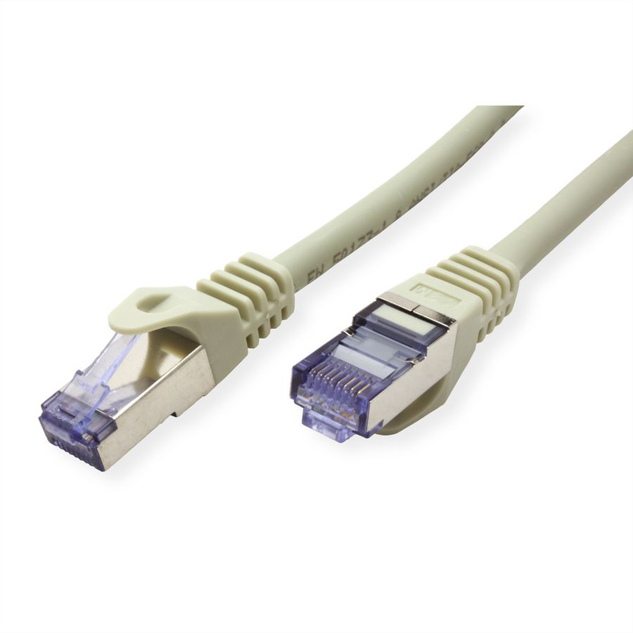 Cordon ROLINE S/FTP(PiMF) Cat.6A / 10 Gigabit, LSOH, Component Level, gris, 0,5 m