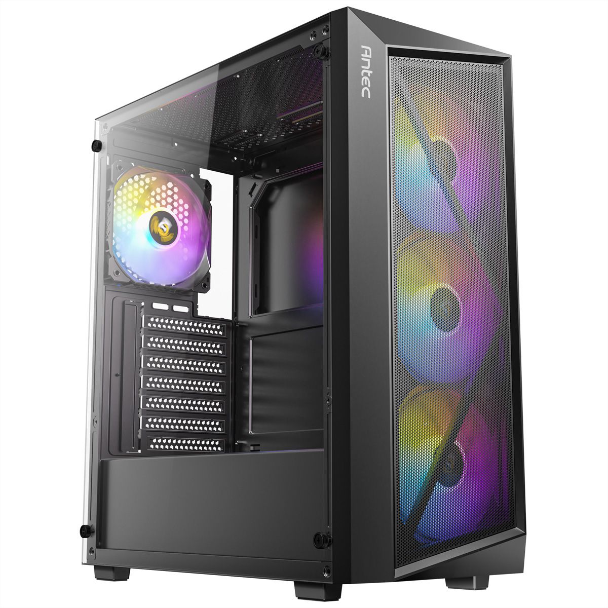 ANTEC AX67 ARGB PC Gehäuse Midi Tower Gaming ATX, schwarz