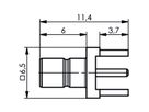 TELEGÄRTNER SMB-Anbaustecker print vergoldet