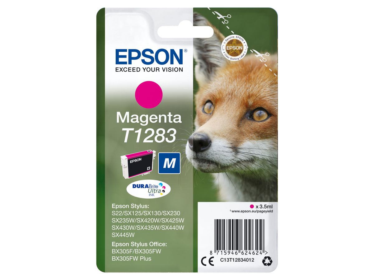 Epson Singlepack Magenta T1283 DURABrite Ultra Ink