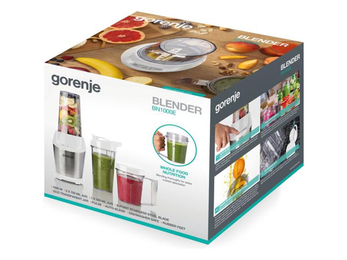 Gorenje Blender BN1000E, 1000 W, blanc/argent