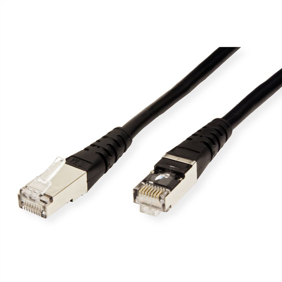 Cordon ROLINE Cat.6 (Classe E) S/FTP (PiMF), noir, 2 m