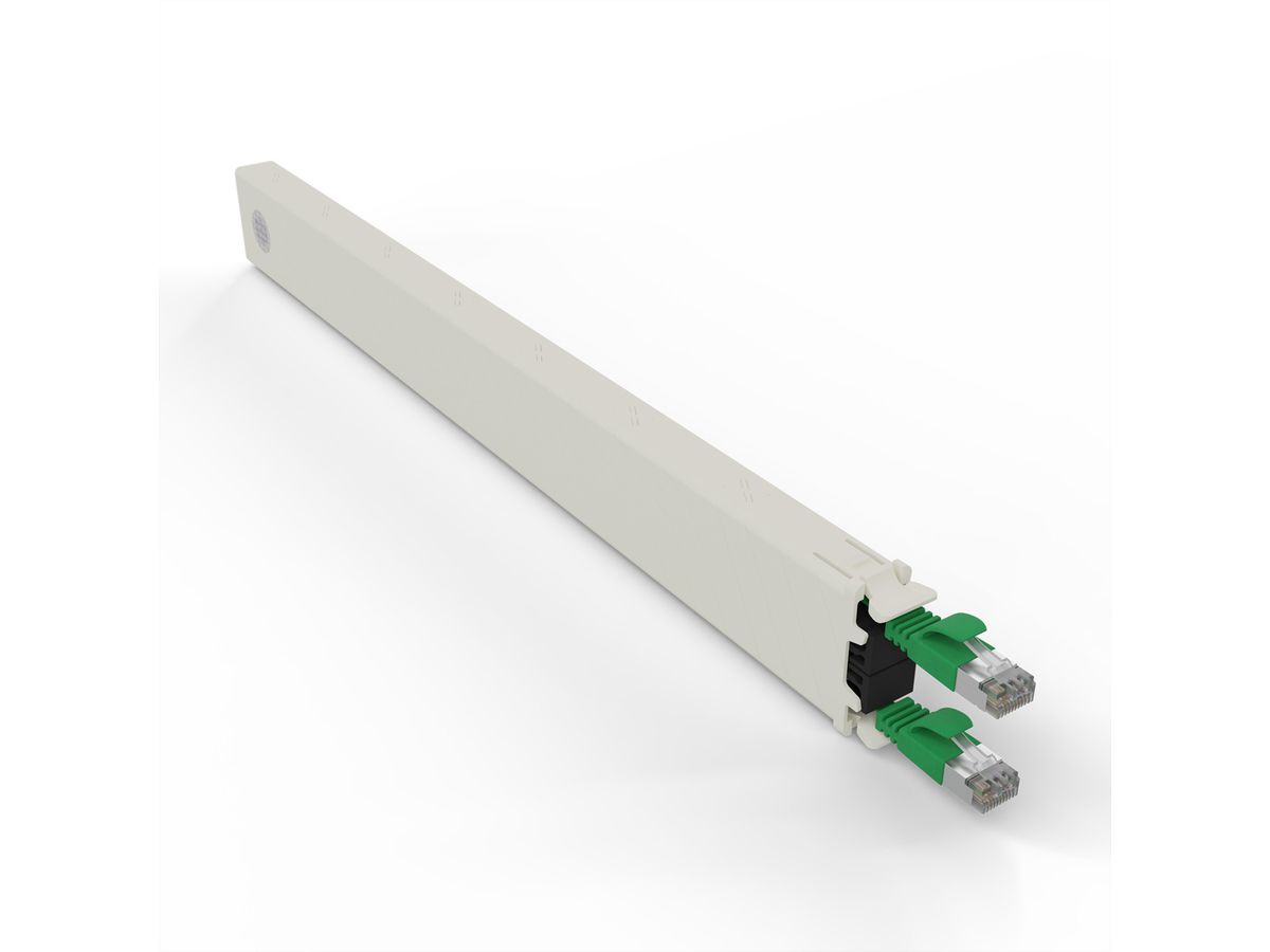 patchbox.one Cassette 8RU STP vert Cat.6a 0,8 m
