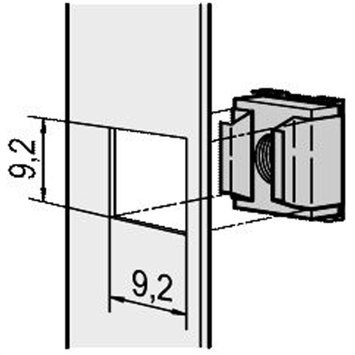 SCHROFF Kit d'écrous de cage, M4, 100 pièces
