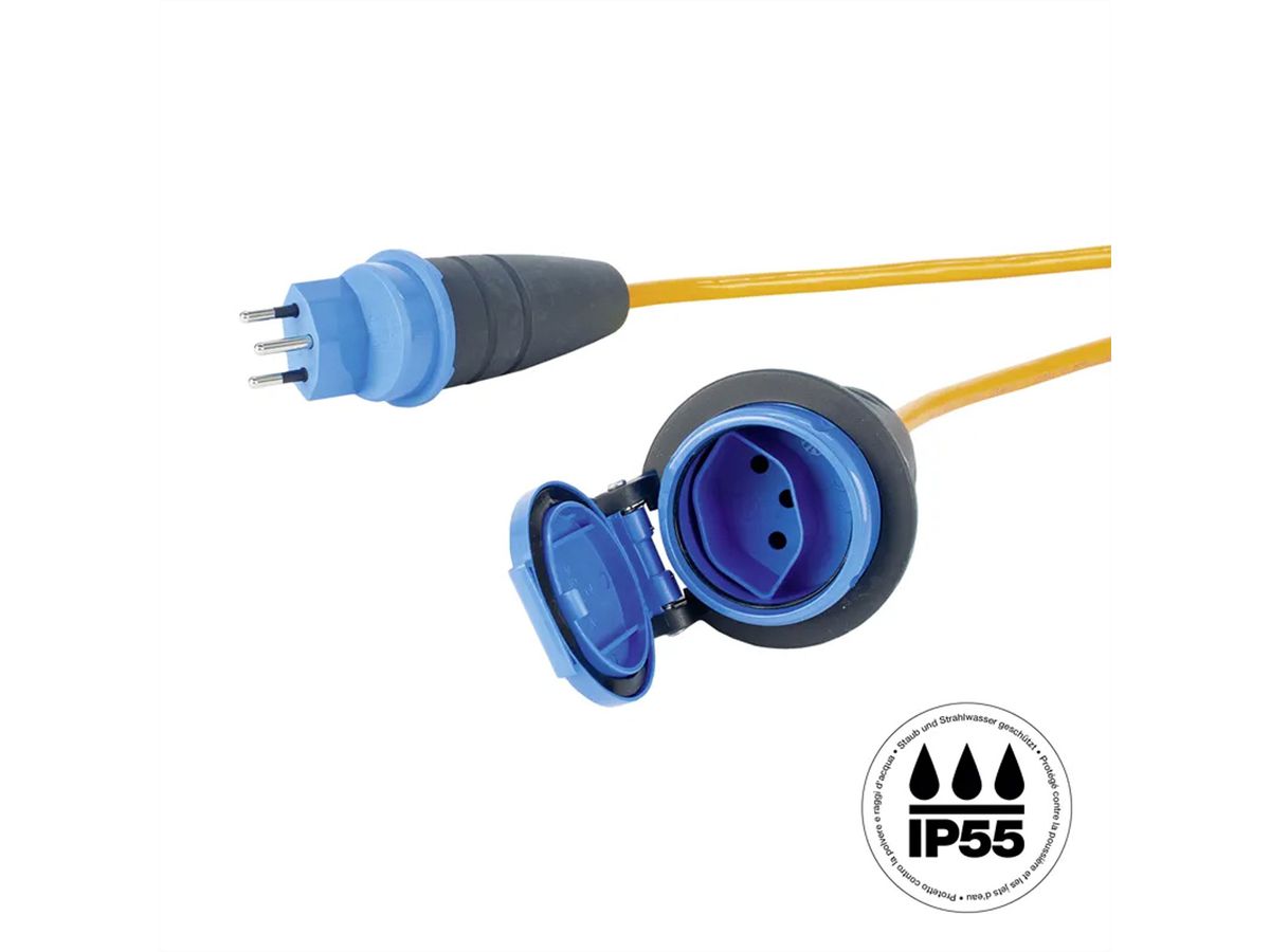 Steffen Rallonge professionnelle EPR-PUR, 3x1.5mm², T13-T13, IP55, 5m
