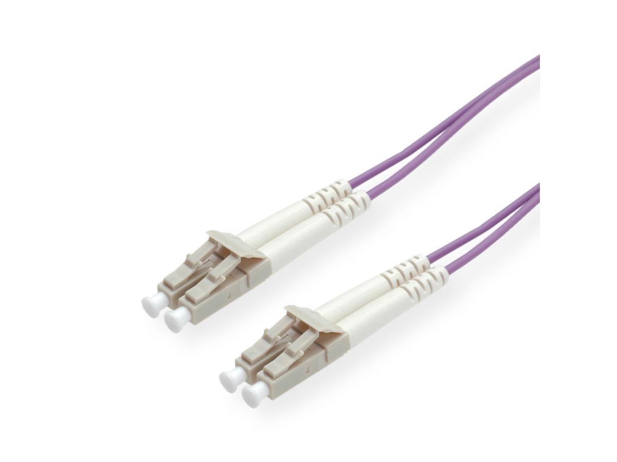 ROLINE LWL-Kabel 50/125µm OM4, LC/LC, violett, 1 m