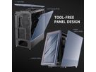 ANTEC FLUX PC Gehäuse Midi Tower Gaming ATX, schwarz