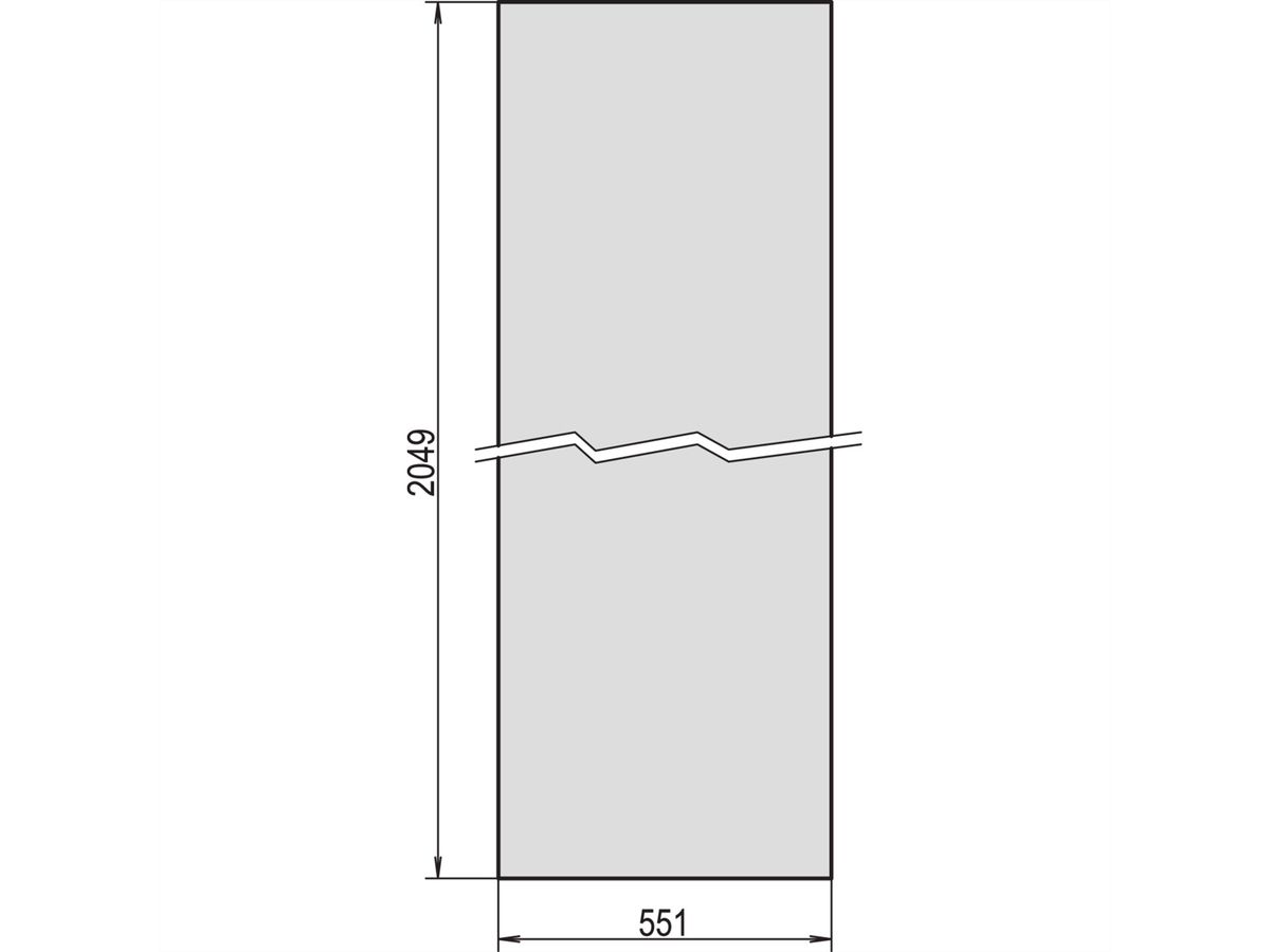 SCHROFF Rückwand - RUECKWAND 2200H 600B RAL7035