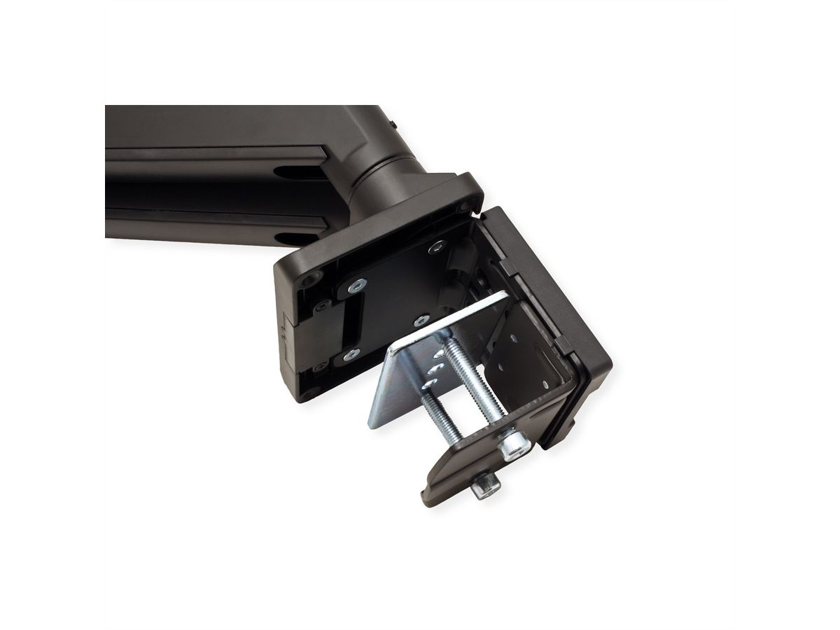 ROLINE LCD-Doppelarm, Tischmontage, Gasfeder, je 5 Gelenke, bis 35 Zoll, bis 2x 15 kg