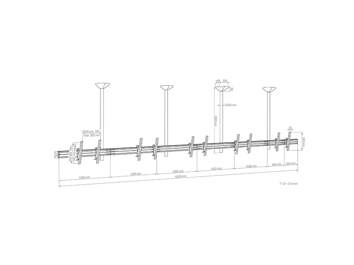 Hagor Deckenhalterung CPS D5L 46-65"