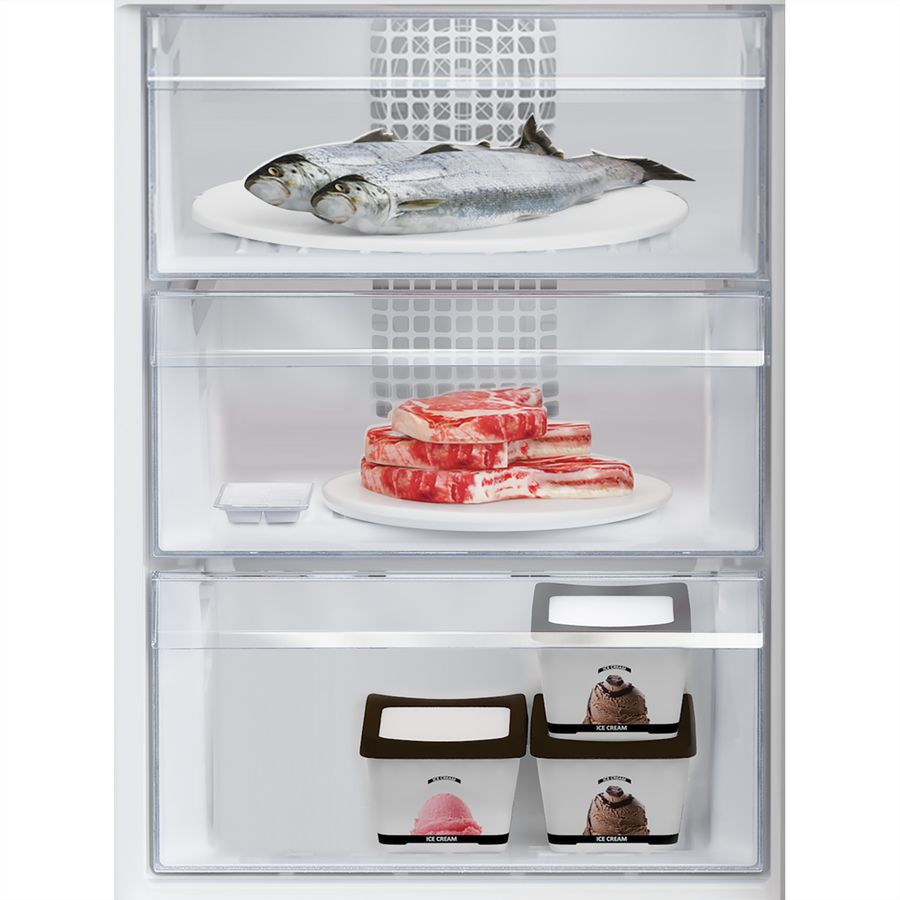 Beko Réfrigérateur-congélateur KG710, 325l, B, Titanium Inox