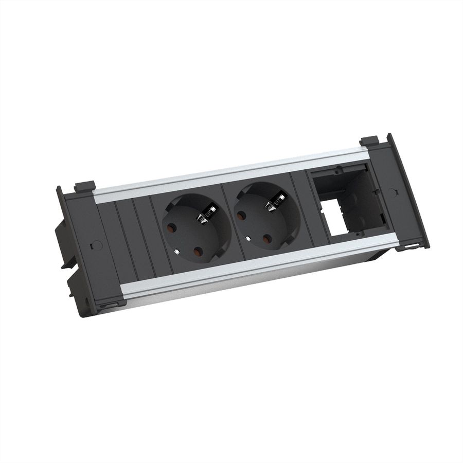BACHMANN KAPSA Small 2x Schutzkontakt 1x ABD, Montagestecker