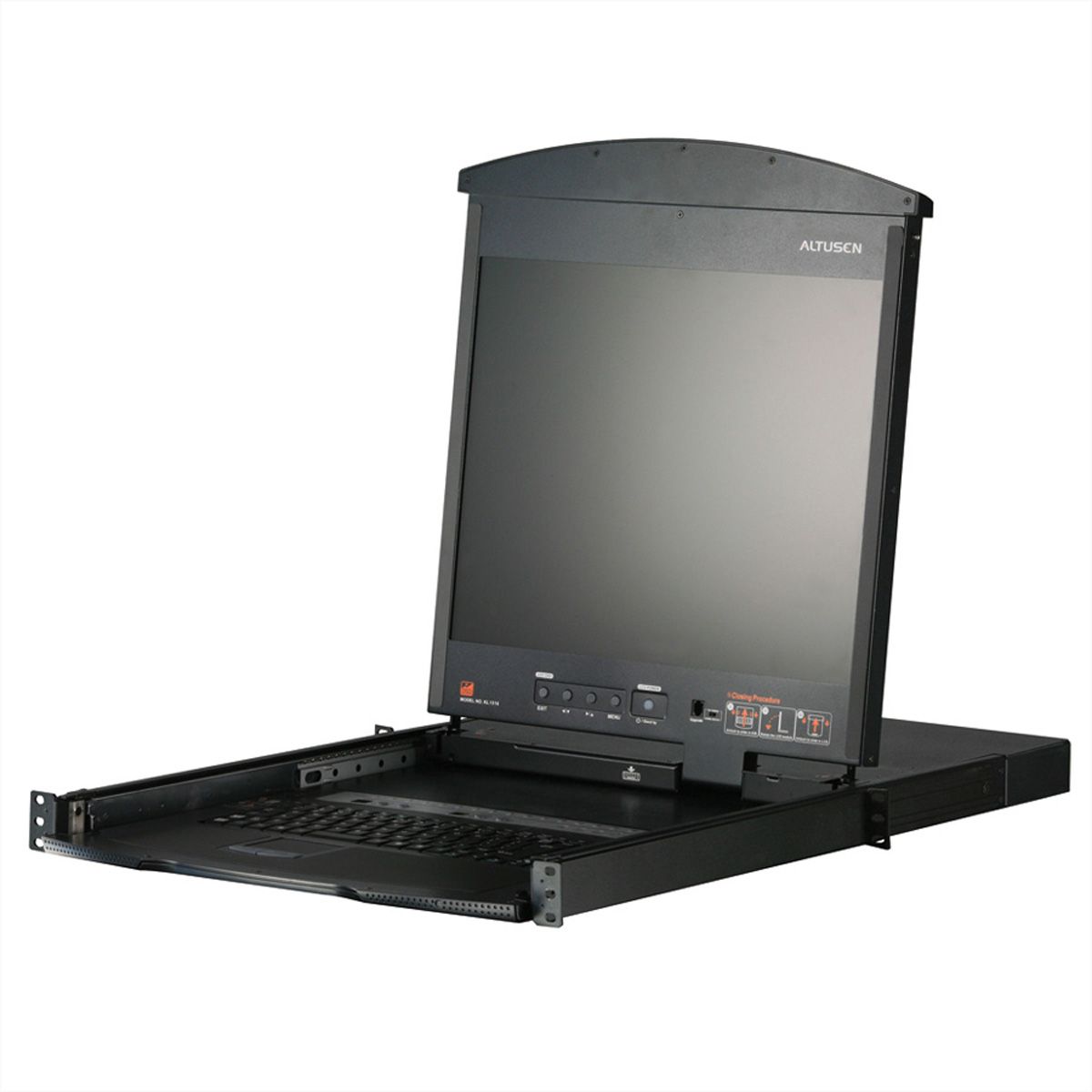 ATEN KL1508AM Commutateur KVM catégorie 5e/6 LCD à 8 ports (Double rail), CH-Layout