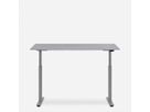 WRK21 Bureau Smart 100 x 60 cm, Hauteur réglable, Gris uni / Gris