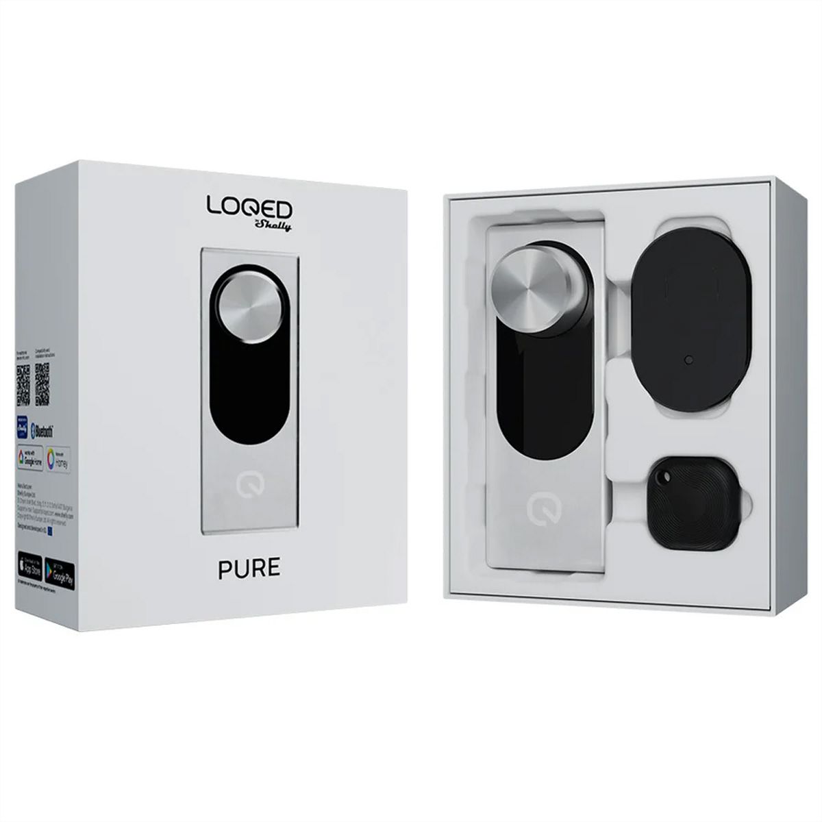 Shelly LOQED  serrure de porte, argent