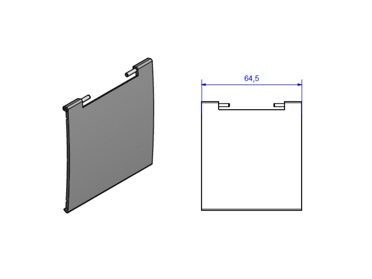 BACHMANN KAPSA XX-Small Couvercle, argent