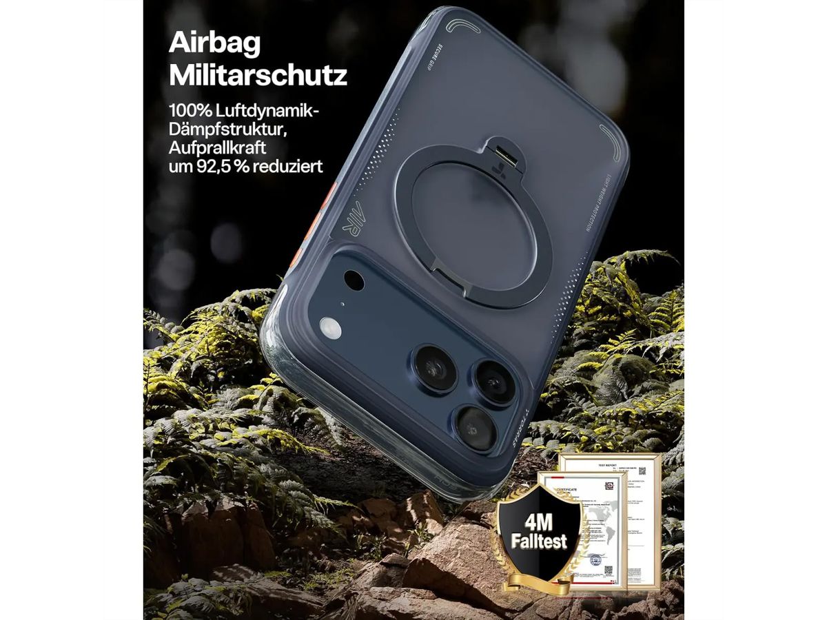 Torras Ostand Q3 Air Schutzhülle, iPhone 17 Pro Max, MagSafe, schwarz