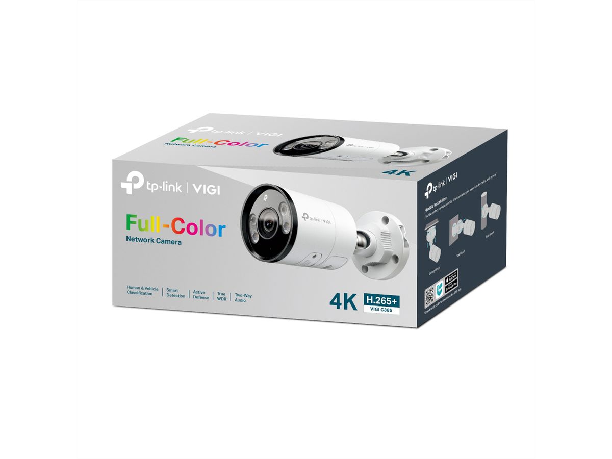 TP-Link VIGI C385(4mm) Bullet-Kamera 8 MP, 91.5°, IR-LED 30m