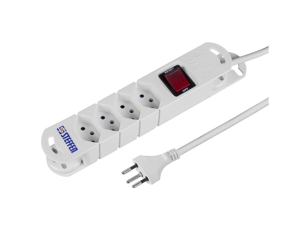Steffen Steba Variabl 4x avec interrupteur, blanc