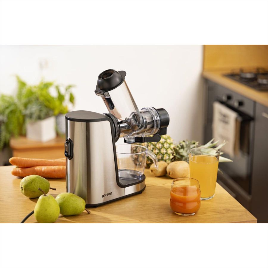Gorenje Slow Juicer JC200BE, 200 W, noir/argent