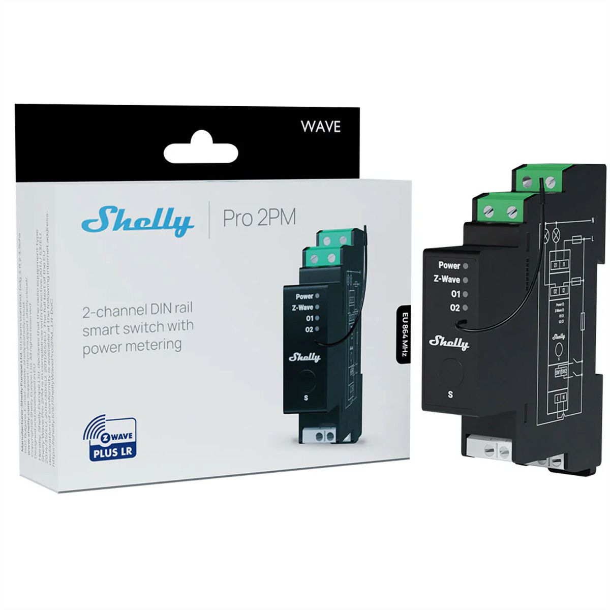 Shelly Schaltaktor Wave Pro 2PM LR