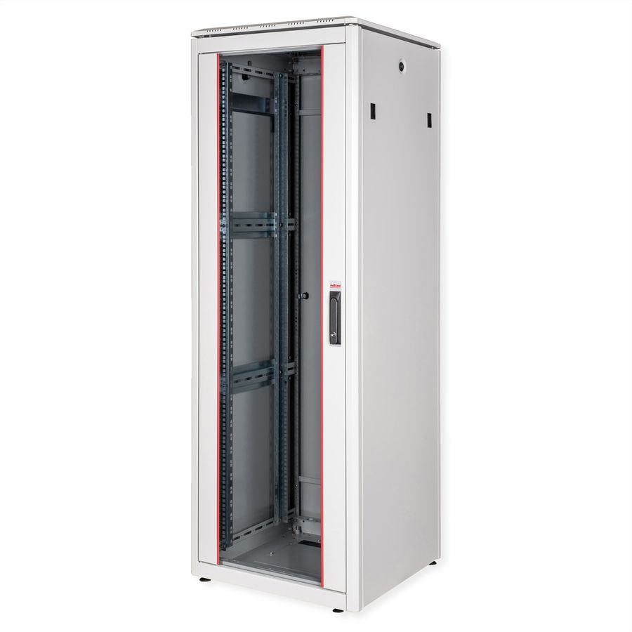 ROLINE 19" Baie réseau Pro 36U, 600x600 LxP Porte verre gris