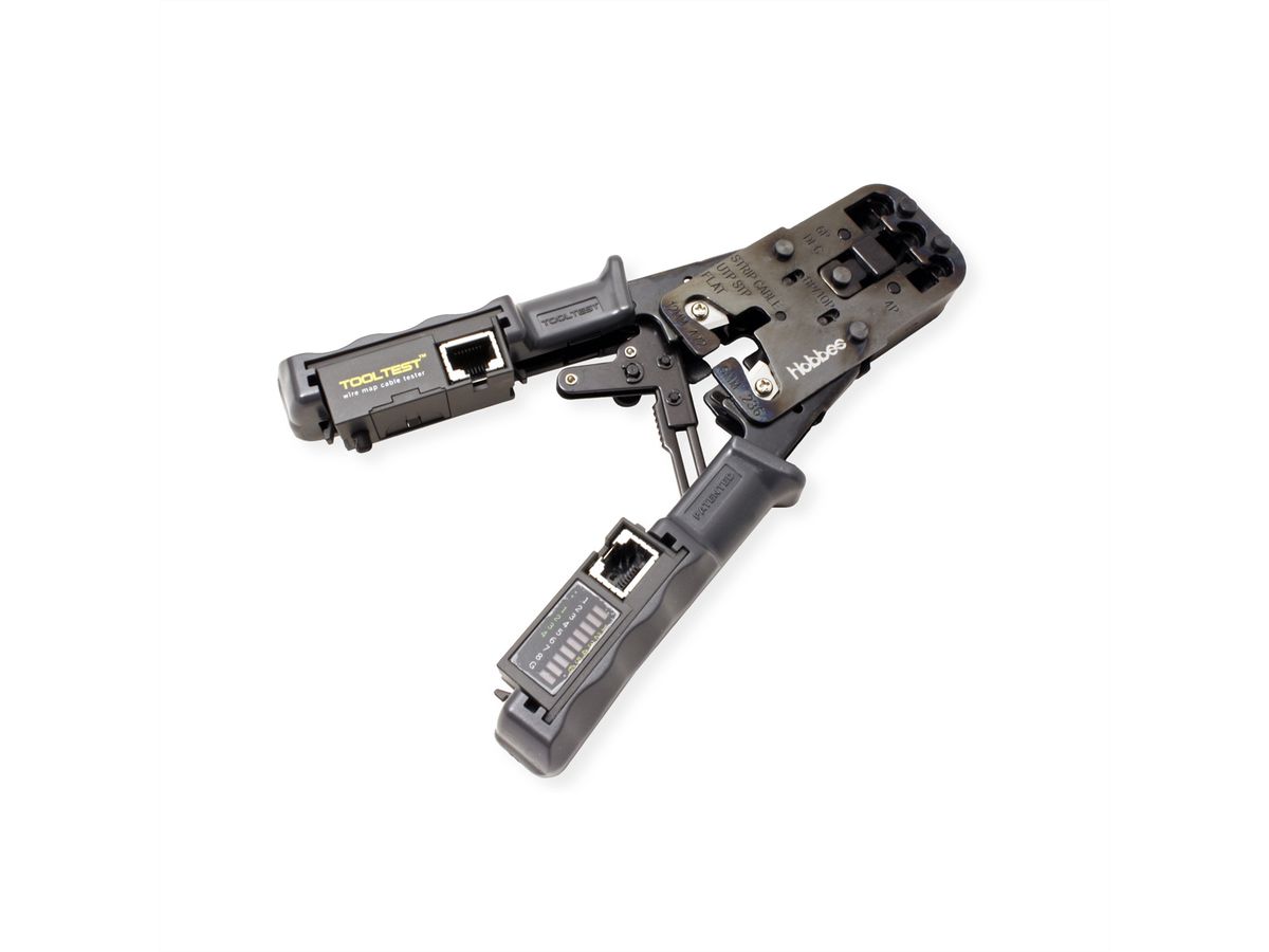HOBBES Tooltest, pince à sertir avec testeur de câbles