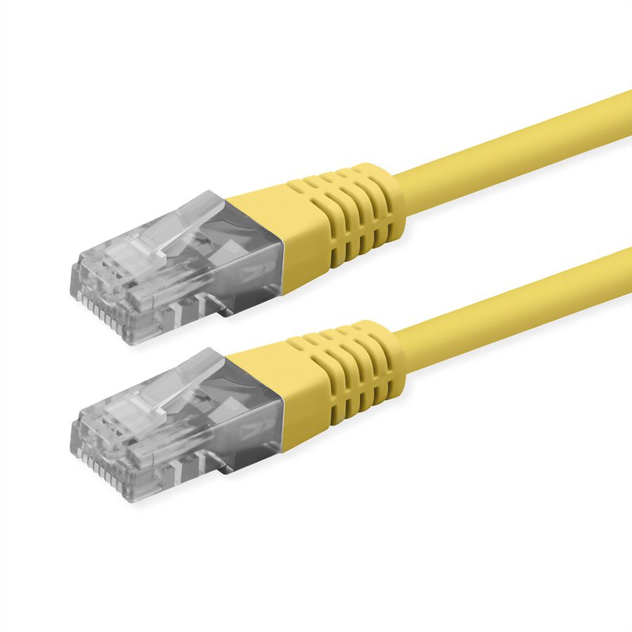 ROLINE Cordon Cat.6 (Classe E), UTP, PoE, jaune, 2 m