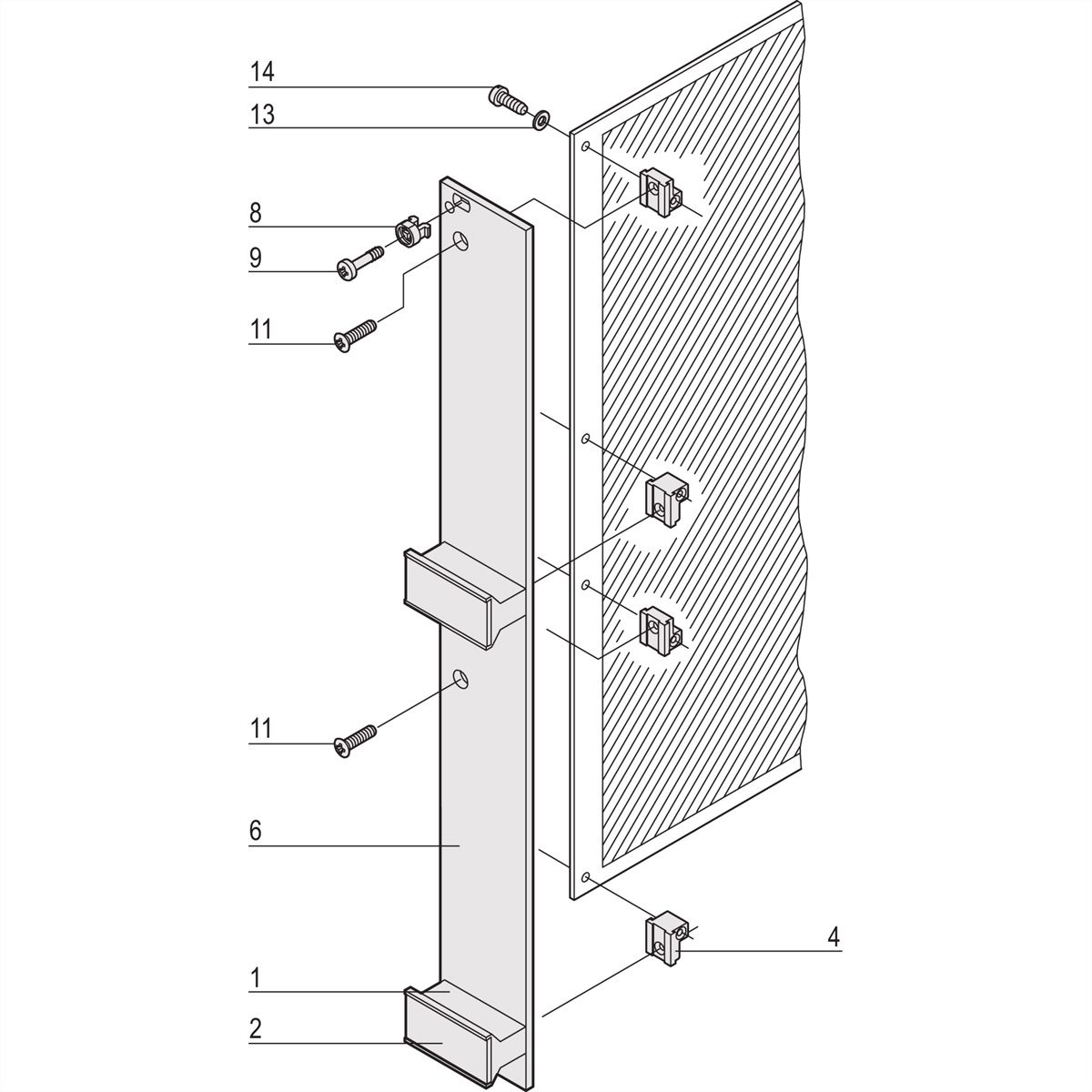 SCHROFF Steckbaugruppe mit starrem Griff in Trapezform - STECKBAUGRUPPE 6HE 4TE EL/C