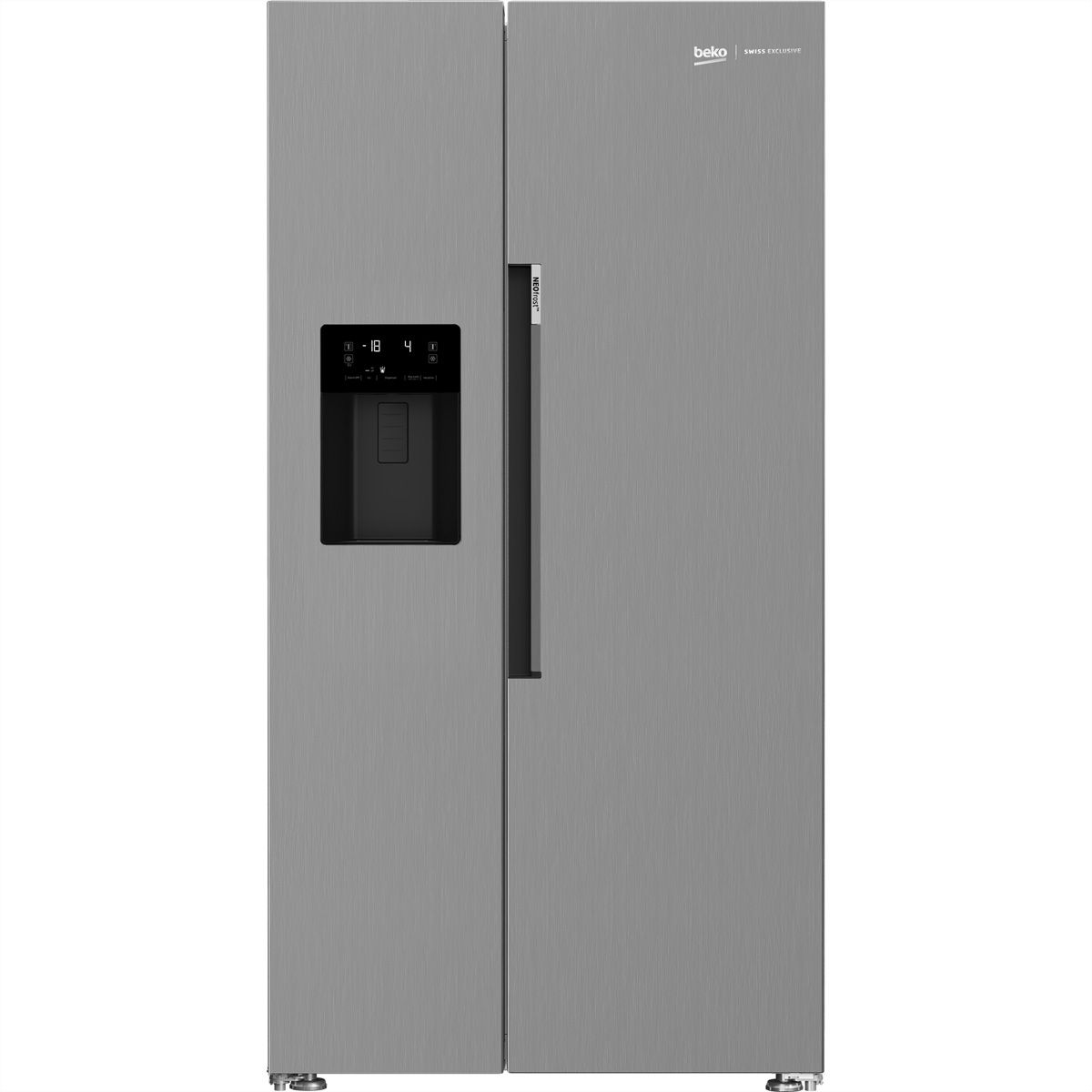 BEKO Side by Side GN162341PTCHN, 525l, No Frost, argent, Distributeur d'eau avec Ice