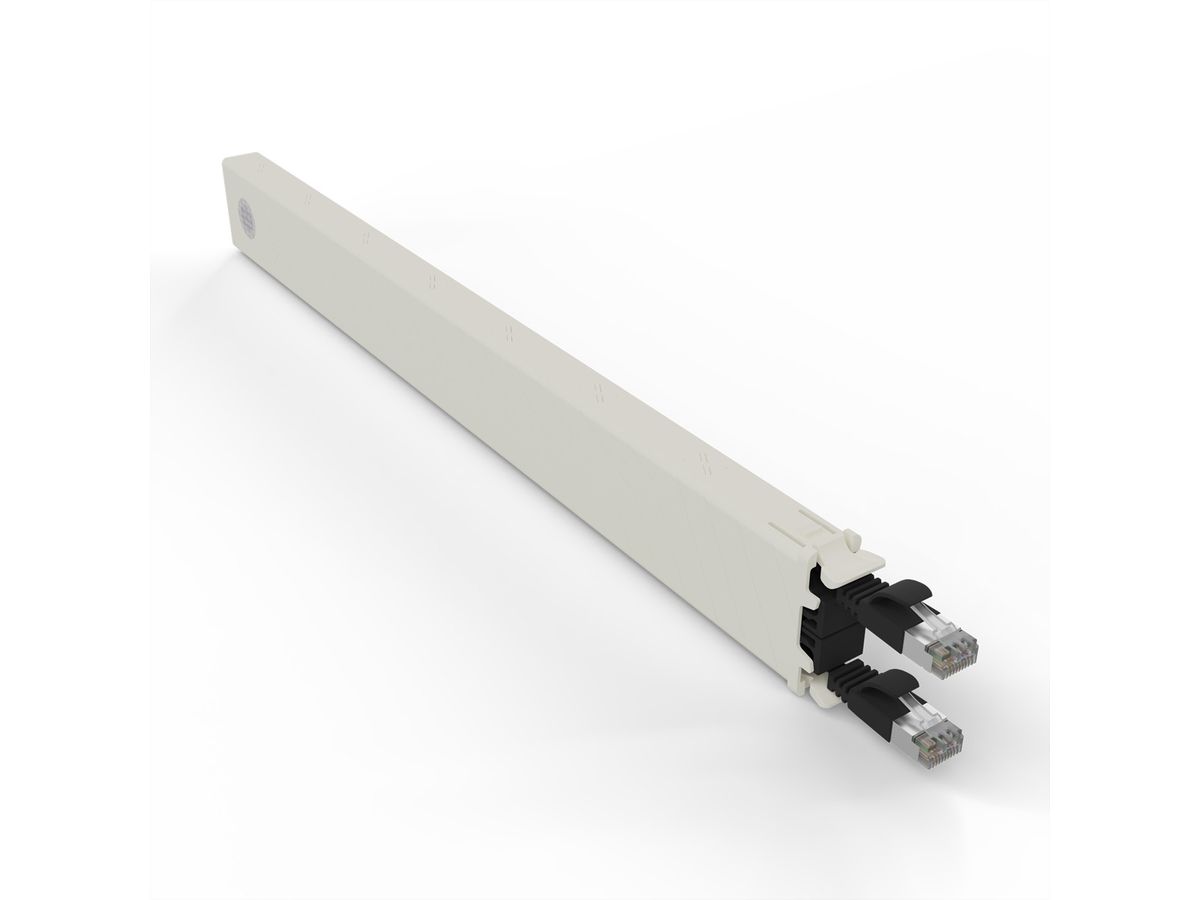 patchbox.one Cassette 8RU STP noir Cat.6a 0,8 m