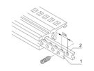 SCHROFF Bande perforée horizontale, 63 CV