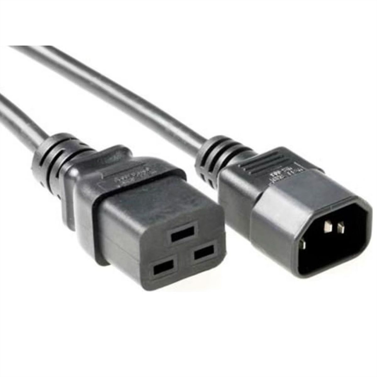 Adapter-Netzkabel IEC60320 Stecker C14 auf Buchse C19 1.8m 1.5mm2