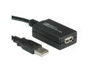 VALUE USB Prolongation active 2.0 avec Repeater, noir, 12 m