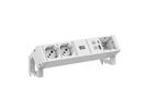 BACHMANN DESK2 white 2xP40 1xinterrupteur 1xUSB A/C 22W 1xCM 0,2m GST18