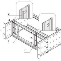 SCHROFF EMV-Schirmung zwischen Frontplatte und Seitenwand (vertiefter Einbau), für Textildichtung