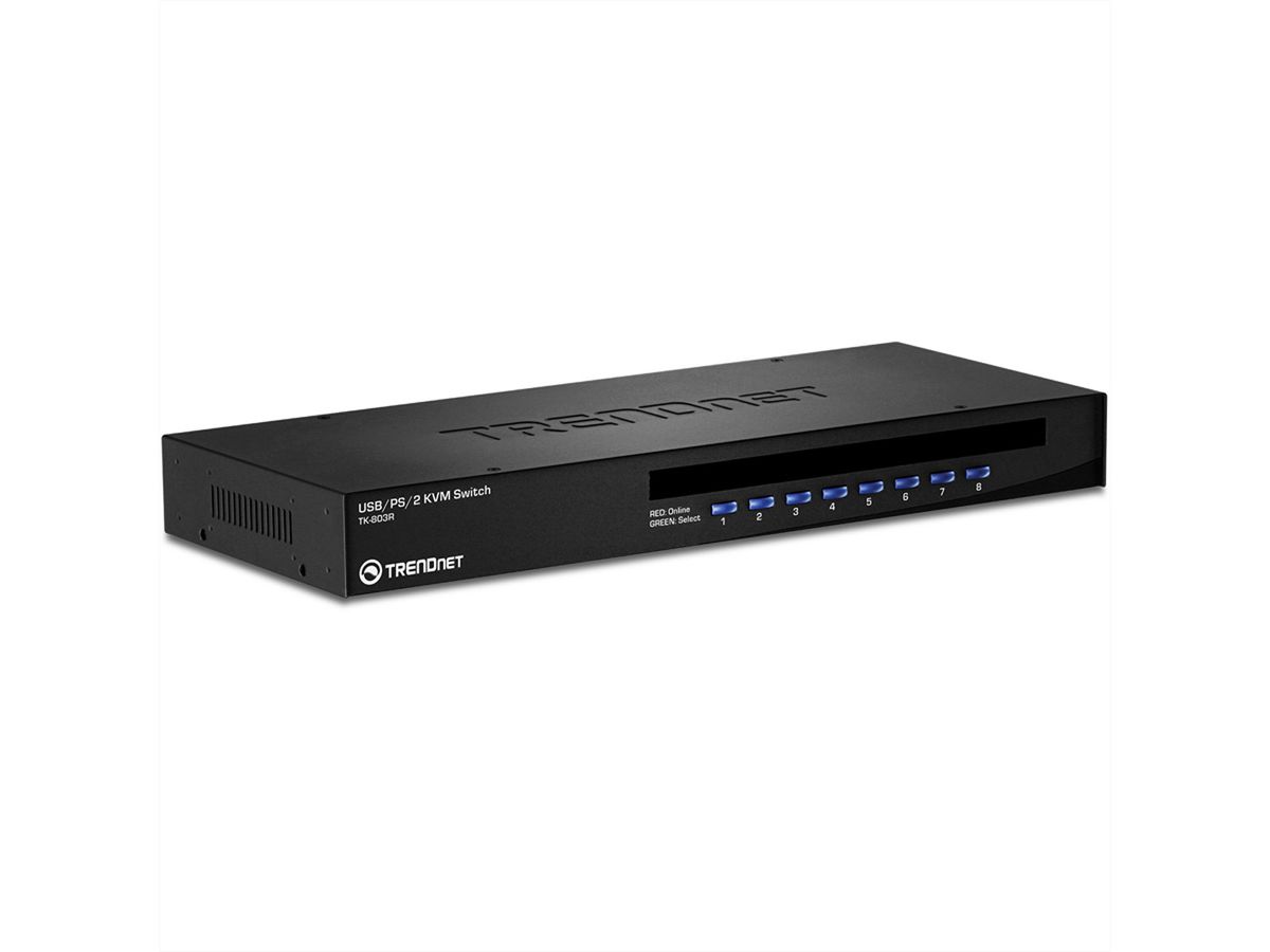 TRENDnet TK-803R KVM Switch 8-Port USB/PS/2 Rack Mount