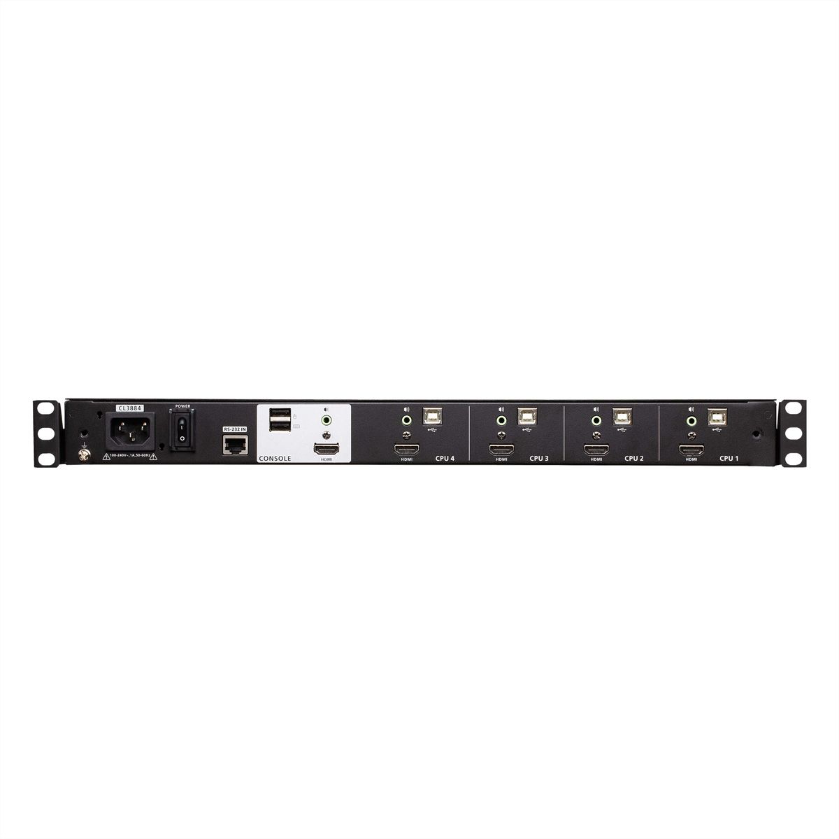 ATEN CL3884NW 4-Port Multi-View Dual Rail WideSceen LCD KVM, UK-Layout