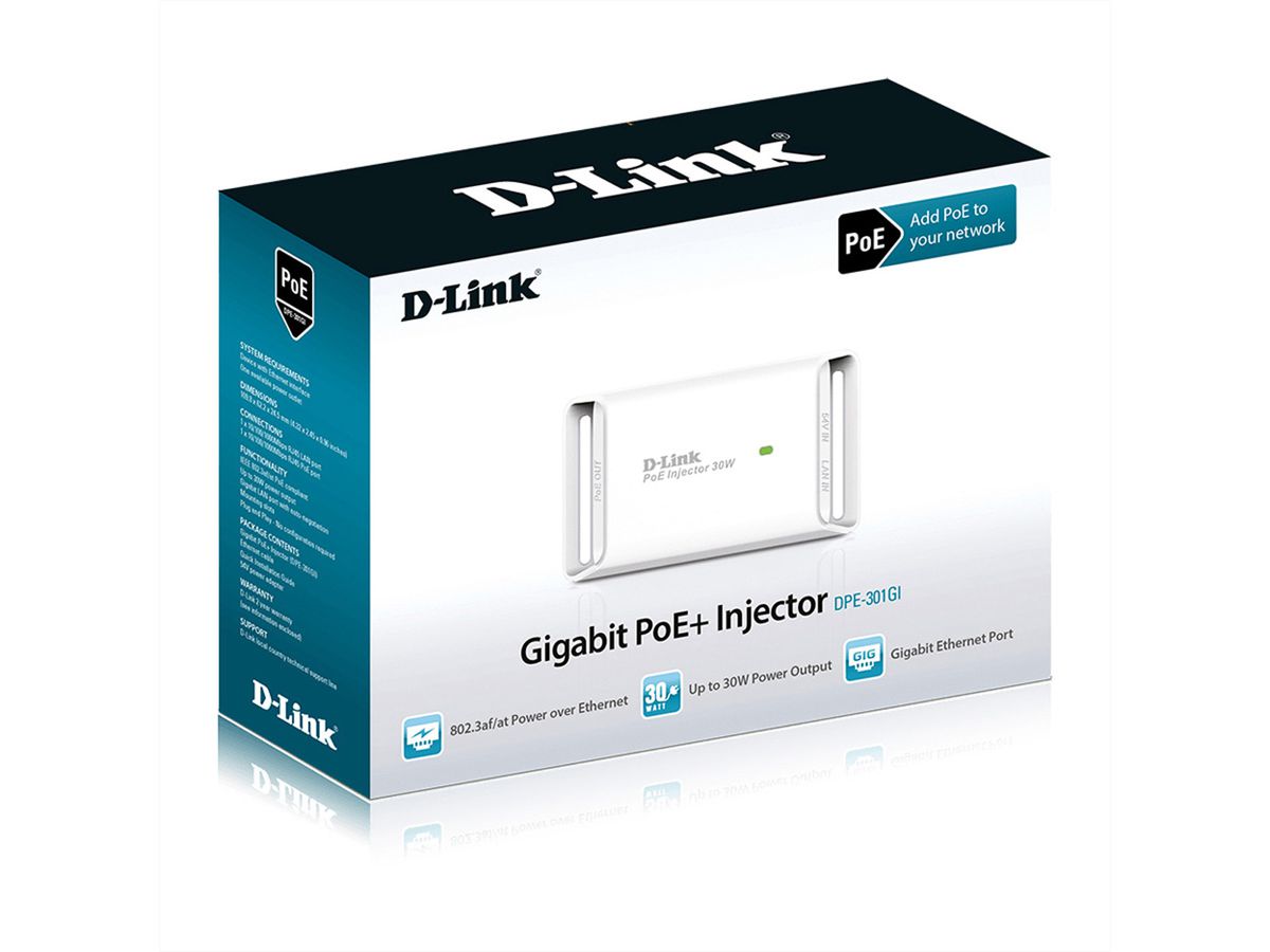 D-Link DPE-301GI adaptateur et injecteur PoE
