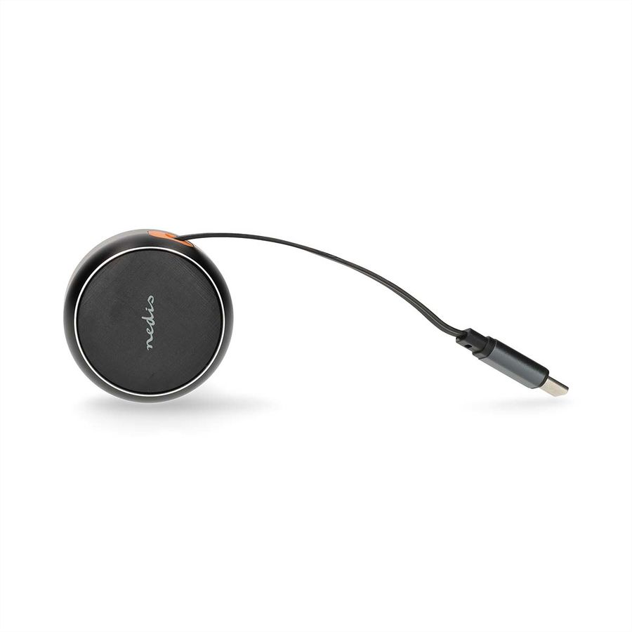 Nedis Auto-Ladegerät – 30 W mit aufrollbarem USB-C-Kabel, car charger 30W - Dunkel Grau
