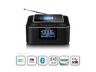 Lenco radio-réveil CR-650, DAB+, noir, BT et fonction de charge sans fil, noir