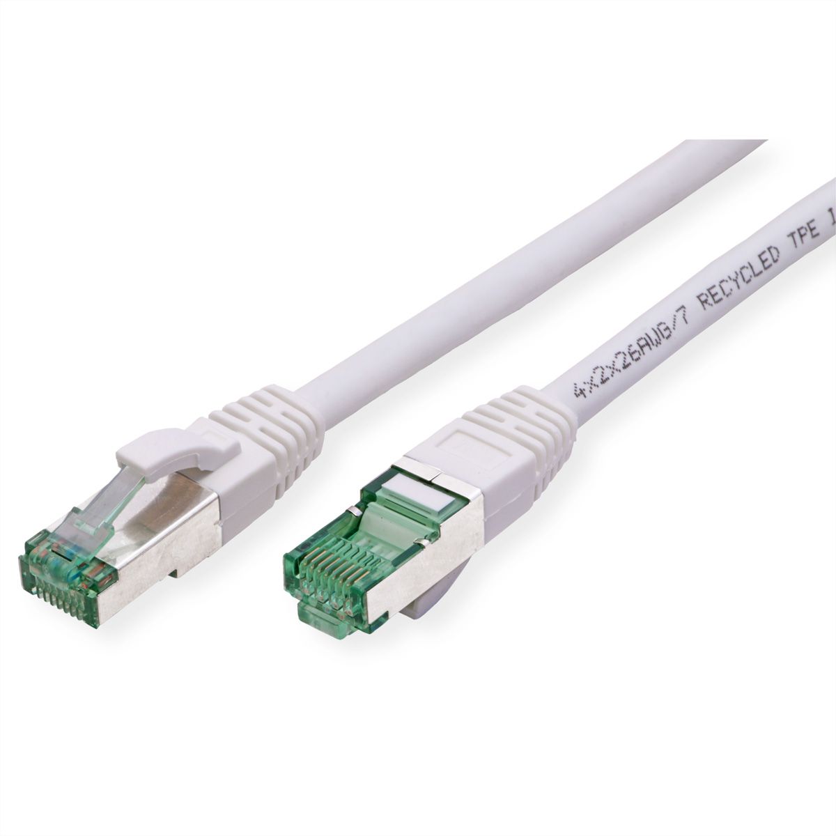 ROLINE RM Cordon Cat.6A S/FTP(PiMF), blanc, 0,3 m