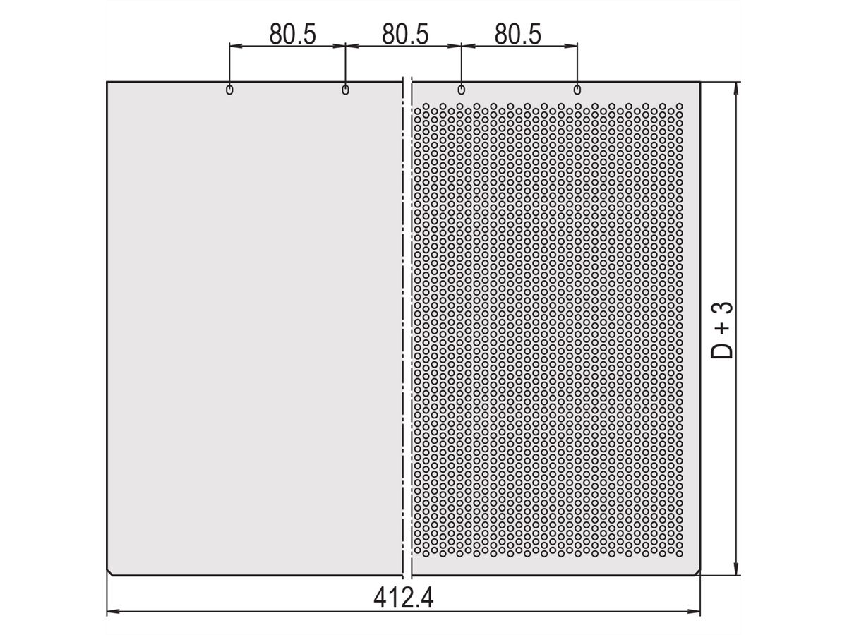 Plaque de recouvrement MultipacPRO SCHROFF, lisse, profondeur 220 mm