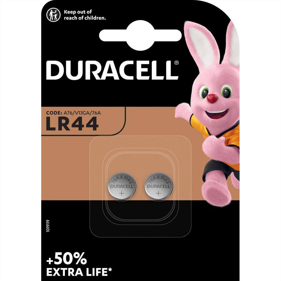 DURACELL Pile bouton LR44, par 2