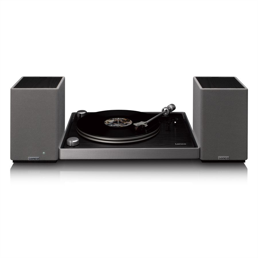 Lenco Aktiv Lautsprecher, 2x40W, Wood,, BT, opt.In, USB, AUX, SUB-Out, IR-FB.
