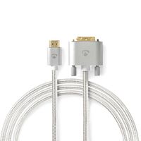 Nedis DVI zu HDMI, ST/ST, silber, 2 m