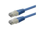 ROLINE Cordon Cat.6 (Classe E), PoE, S/FTP (PiMF) , bleu, 1 m